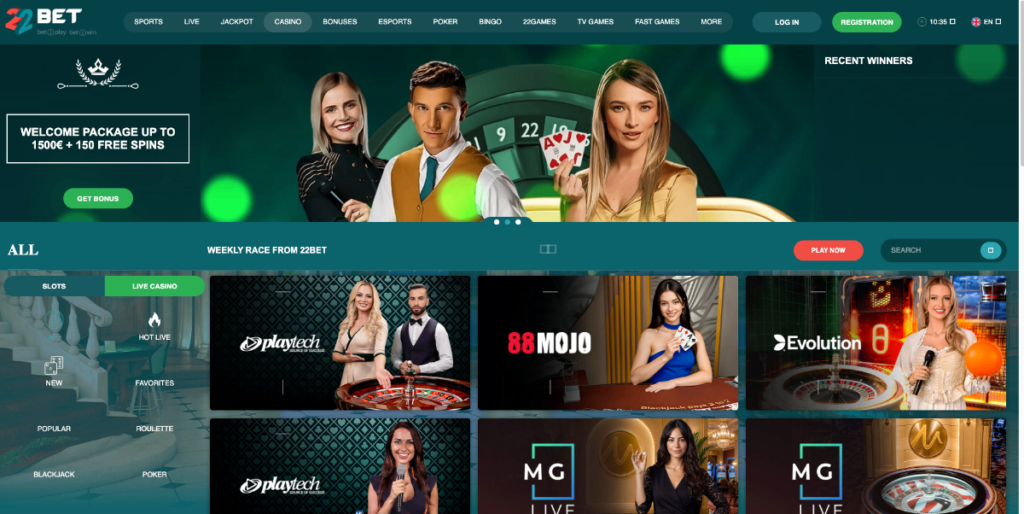 22bet Morocco online casino